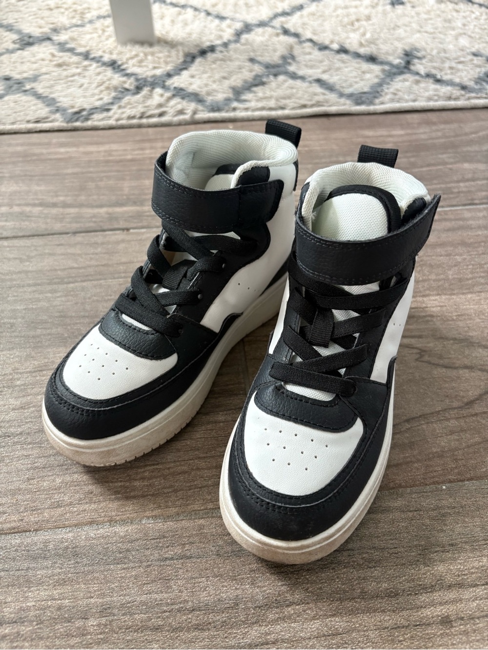 H&M Black and White Kids High-Top Sneakers